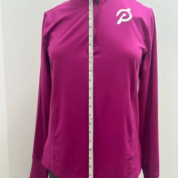 Peloton Women's Magenta Quarter-Zip Sweatshirt - Picture 6 of 12